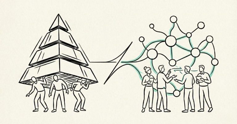 Sistema piramidale e network marketing - Illustrazione