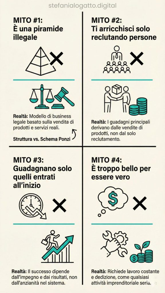 Falsi miti network marketing - Infografica