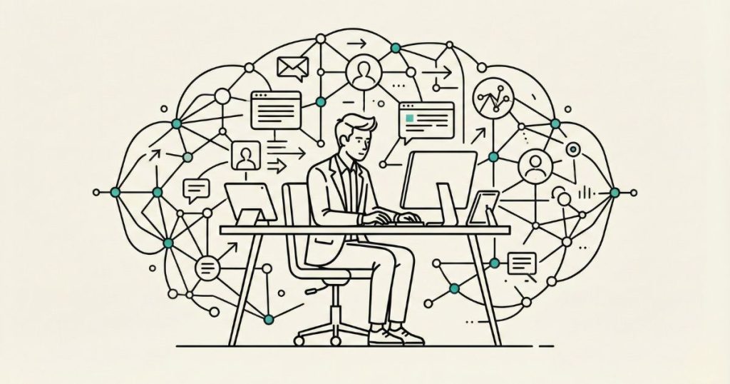 network marketing sui social - illustrazione